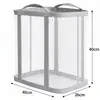 Cesta de Roupas Sujas em Malha Respirável Doméstica Grande Capacidade Dobrável Cesta de Armazenamento de Roupas Balde de Brinquedos Cesta de Lavanderia de Parede para Banheiro