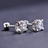 Aretes de tuerca de rosca de plata 925, aretes de tuerca de diamante con cabeza de toro de moda clásica, aretes de tuerca chapados en oro de 18K, aretes de tuerca de rosca con cabeza de toro