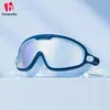 Gafas de Natación para Adultos de Montura Grande, Galvanizadas, Impermeables, Antivaho, Alta Definición, Gafas de Natación Coloridas, Unisex, Equipo Profesional al por Mayor