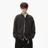 Directo del fabricante: Chaqueta de retazos a cuadros estilo americano de dos piezas falsas, chaqueta casual retro holgada para pareja, versátil para hombres y mujeres