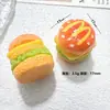 Brinquedo de Comida Hambúrguer 3D Pingente de Cola de Creme DIY Acessório de Cabelo para Sapato Crocs Elástico de Cabelo Materiais de Acessórios de Resina Atacado