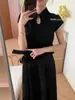Zhengqi Ropa Especial/Nuevo Estilo Chino Camiseta de Punto de Seda Helada con Botones y Cuello Alto de Manga Corta para Mujer, Camiseta Básica de Estilo Nacional para Verano