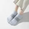 Calcetines Cortos de Cinco Dedos al por Mayor para Mujer, Calcetines Transpirables Absorbentes de Sudor de Algodón, Bajos Invisibles de Primavera y Verano, Calcetines de Dedos Divididos de Moda
