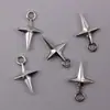 9X15Mm 0.3g Multicolor Comercio Exterior Accesorios para Joyería DIY Estrella Hueca Estrella de Cuatro Puntas Colgante Hecho a Mano