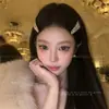 Presilha de Cabelo Bb Gota d'Água com Brilho Estilo Coreano, Presilha Lateral Exquisita de Alta Qualidade para Franja, Acessório de Cabelo para Mulheres