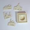 Zongbo Silicona DIY Pascua Vacaciones Castillo de Yeso Base para Velas Casa de Aromaterapia Portavelas Molde de Silicona