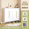 Gabinete para Zapatos de Acero Extra Grueso Puerta Doble Pasillo Lujo Ligero Dormitorio a Prueba de Polvo con Cerradura Gabinete de Almacenamiento Combinado para Entrada