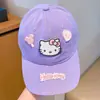 Boné de Baseball Infantil Sanrio Primavera Verão Desenho Animado 3D Hello Kitty Aba Larga Boné Bico de Pato Infantil Chapéu de Sol