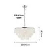 Lustre de Concha Bege Estilo Francês para Quarto Transfronteiriço, Sino dos Ventos de Madrepérola Natural para Sala de Jantar, Iluminação Decorativa para Casa Estilo Vintage