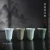 Taza en forma de flor de celadón de Longquan cerámica Gongfu juego de té taza de anfitrión taza individual para el hogar personal taza para degustación de té degustación de aroma taza de té