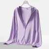 Ropa de protección solar de seda helada upf50 para hombre, abrigo fino de verano transpirable para exteriores, ropa de pesca con protección ultravioleta para mujer