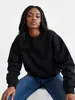 Sudadera de cuello redondo de comercio exterior de Amazon Fashion Unisex Holgada Versátil Pulóver Camiseta de manga larga de color liso para ropa exterior de moda
