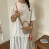 Bolso Tejido de Moda de Verano Transfronterizo 2026 Nuevo Bolso de Mano Casual para Mujer Personalidad Trendy Bolso de Hombro Único Versátil Cruzado