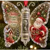 Acrílico Transparente Produto Novo Transfronteiriço Presente de Natal Rena Velho Meias Sino Elfo Anjo Pingente Decorativo