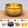 [Ventas Directas de Fábrica] Cuenco del Tesoro Ruyi Auspicioso de Latón, Relieve Estilo Chino, para el Hogar, Sala de Estar u Oficina - una Pieza Decorativa para Atraer Riqueza
