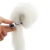 Tapón Anal Metálico Sm Cola de Gato Zorro Productos para Adultos Dispositivo de Tortura Anal para Ano Femenino Accesorios para Salir Crisantemo