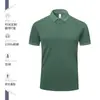 Polo de algodón de alta gama con solapa y logo personalizadoCamiseta para verano de hombres y mujeres overol de manga corta para empresa