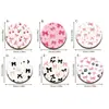 Série de Porta-Copos de Madeira Rosa Girly Laço Quatro Estações 2D Resistente ao Calor para Café e Chá Conjunto Antiderrapante