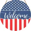 Amazon Transfronteiriça Novo Produto Dia da Independência Placa de Porta de Madeira Decoração Decoração de Casa Festa Placa com Bandeira Americana