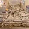 Conjunto de Roupa de Cama para Novos Estudantes 2026 100% Algodão Cama de Solteiro Cama Bunk de Estudante Conjunto de Quatro Peças para Dormitório (Luz Quente)