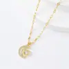 Cadena Dinámica de Clavícula de Luna Nueva Tendencia Ins Lujo Ligero Diseño de Nicho Oro Temperamento Collar de Corazón Joyería para Mujer