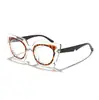 Óculos de Sol Coloridos com Armação Grande Estilo Cat-Eye para Uso Externo, Óculos Decorativos Anti-Luz Azul Planos Estilo Ins para Mulheres