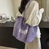 Bolsa de Lona Casual para Mujer de Gran Capacidad 2024 Nueva Llegada Verano Combinable Bolso de Hombro para Compras Clase Viajero Bolso Tote
