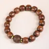 Pulsera de Cuentas Budistas para Rezar DIY de Palo de Rosa Negro para Hombres y Mujeres, Joyería para Parejas, Cuentas para Meditación y Manipulación