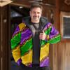 Nueva Chaqueta Acolchada de Algodón Punk de Invierno 2024 para Hombre Cárdigan con Estampado Digital Chaqueta Acolchada de Algodón Urbana a la Moda con Capucha