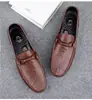 Mocasines de Lujo Ligero para Hombre Piel Genuina 2026 Nuevo Estilo Slip-ons Marca de Tendencia Casual Británico Estampados Mocasines de Un Paso