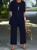 Traje de Moda para Mulheres 2025 Outono e Inverno Novo Estilo High-End Estilo Ocidental Wide Wife Emagrecimento Visual e Redutor de Idade Plus Size Conjunto de Três Peças Feminino