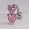 E-commerce transfronterizo superventas comercio exterior amor europeo y americano circonita piercing para el ombligo anillo para el ombligo fabricante por lotes