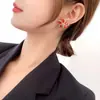Diseño de nicho sentido verano súper hada dulce flor pendientes femeninos aguja de plata s925 circón microincrustado moda pendientes exquisitos