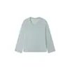 Blusa de Lyocell Tencel Lino para Mujer, Primavera/Verano, Acetato Delgado, Cuello en U, Corte Holgado, Amigable con la Piel, Top Casual