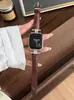 Conector de Doble Tubo Correa de Reloj de Cuero Genuino Italiano Adecuado para Apple Watch iWatch 12ª Generación 11/10