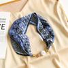 Hebilla Magnética Bufanda de Seda Collar de Perlas para Mujer Decoración Perezosa Verano 2025 Bufanda Protector de Cuello Decoración Nueva Bufanda Venta al por Mayor