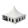 Tienda de Techo Puntiagudo de 5x5M con Estructura de Aleación de Aluminio, Carpa Parasol de Cuatro Patas, Carpa Tipo Pagoda Estilo Europeo para Ferias y Eventos