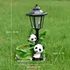 Luzes Solares de Jardim Panda da Amazon Decoração de Jardim ao Ar Livre Enfeites Artesanato Lâmpadas Solares para Gramado