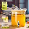 Botella de Vidrio de Borosilicato Alto para Elaboración de Vino de Ciruela con Grifo Tarro para Elaboración de Vino Tarro Sellado para Hacer Vino de Uva Cola Otros para el Hogar