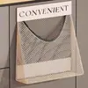 Artefato de Armazenamento de Sacos de Lixo de Cozinha Bolsa de Armazenamento de Grande Capacidade Montada na Parede Armazenamento de Sacolas Plásticas Bolsa de Rede com Velcro