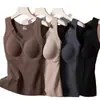 Chaleco Térmico de Grafeno 8803 para Mujer, No Necesita Usar Sujetador, Copa Fija, Ropa Interior Base Sin Costuras para Mujer, Otoño e Invierno