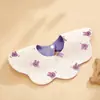 Babador Impermeável Dupla Face 360 Graus Formato de Pétala Babador de Saliva para Recém-Nascidos Toalha de Saliva para Bebê Babador de Gaze Classe A para Bebê