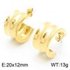 Aretes de Moda Transfronteriza de Alta Gama en Forma de C de Acero Inoxidable Lujo Accesible Elegantes para Mujer Chapados en Oro de 18K Aretes para Mujer a Juego en Color Oro y Plata