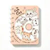 Cuaderno de espiral A7 de gato lindo de dibujos animados registro de exámenes de estudiante cuaderno pequeño cuaderno portátil mini bloc de notas