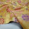 Flor Floreciente Riqueza Peonía Jacquard Tela Chaqueta Chaleco Ropa Equipaje Diseñador Dorado Tela Decorativa
