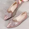 Zapatos de Salón Bajos para Mujer, Estilo Plano Primavera y Otoño, Modelo Nuevo con Lazo de Pedrería, Punta Fina, Zapatos de Mujer Talla Grande, Tallas 35-41, 42, 43, 44