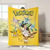 Manta de Pikachu de Pokémon Más Vendida Transfronteriza de Amazon Manta de Franela Estampada de Dibujos Animados para Niños de Cuatro Estaciones