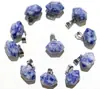 Joias em alta venda cristal natural ágata pedra preciosa coluna hexagonal bala ponta dupla pingente colar acessórios