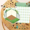 Adesivos de Cenário da Pousada da Floresta de Bambu, Cena em Miniatura, Casa de Chá com Pátio Estilo Chinês, Cabana 3D Estilo Antigo, Adesivos Divertidos para Alívio do Estresse