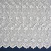 Tela de Encaje de Algodón Bordado Floral Blanco de Algodón Puro Tridimensional, Encaje en Stock con Borde de Encaje Ancho